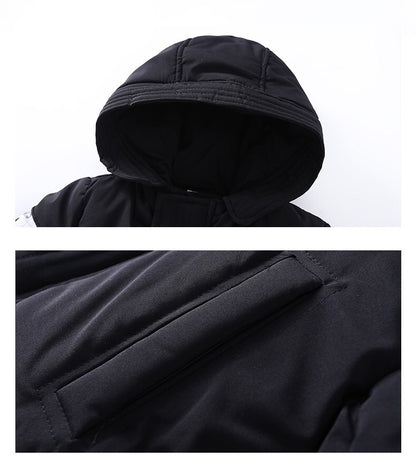 Boys Cotton-padded Clothes New Winter Clothes Medium And Large Children's Mid-length Cotton-padded Clothes Children's Cotton Wadded Jacket Winter Thickness Korean Coat