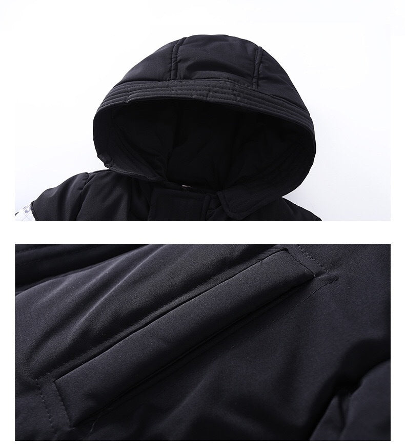Boys Cotton-padded Clothes New Winter Clothes Medium And Large Children's Mid-length Cotton-padded Clothes Children's Cotton Wadded Jacket Winter Thickness Korean Coat