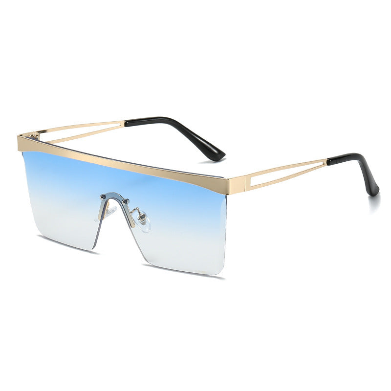 European And American Square Pair Sunglasses One-piece Lens