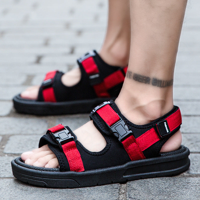 Men's Sandals Men's Casual Fashion Trendy Students Wear Beach Slippers Outside Sports