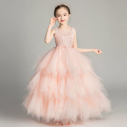 Girls' pompous gauze princess skirt