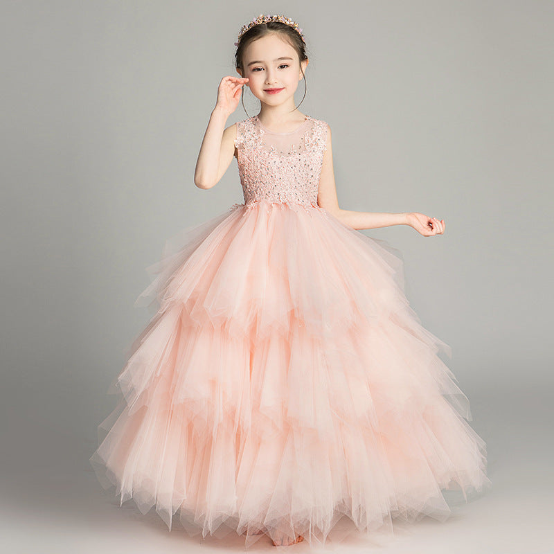 Girls' pompous gauze princess skirt