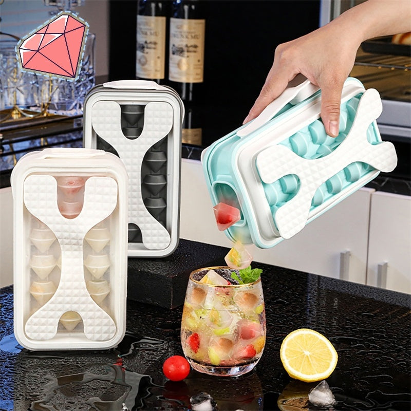 Portable Silicone Ice Ball Mold Ice Maker Water Bottle Ice Cube Mould Bottle Creative Ice Ball Diamond Curling Summer Kitchen Gadgets
