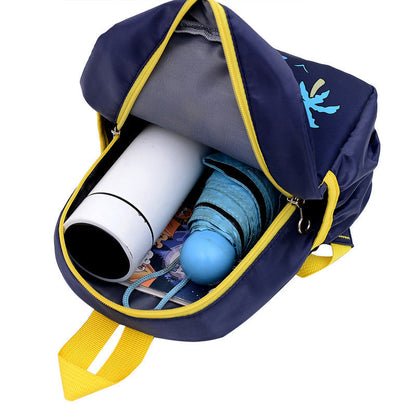 Kindergarten Ergonomic School Backpack with cartoon design, padded shoulder straps, breathable back panel, and lightweight construction for preschool children