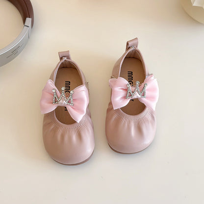 Fashion Soft Bottom Children's Princess Little Girl Baby Leather Shoes