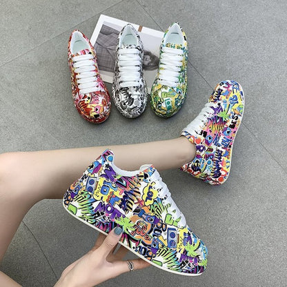 Thick Bottom Lace-up Sports Shoes Round Head    (Available)