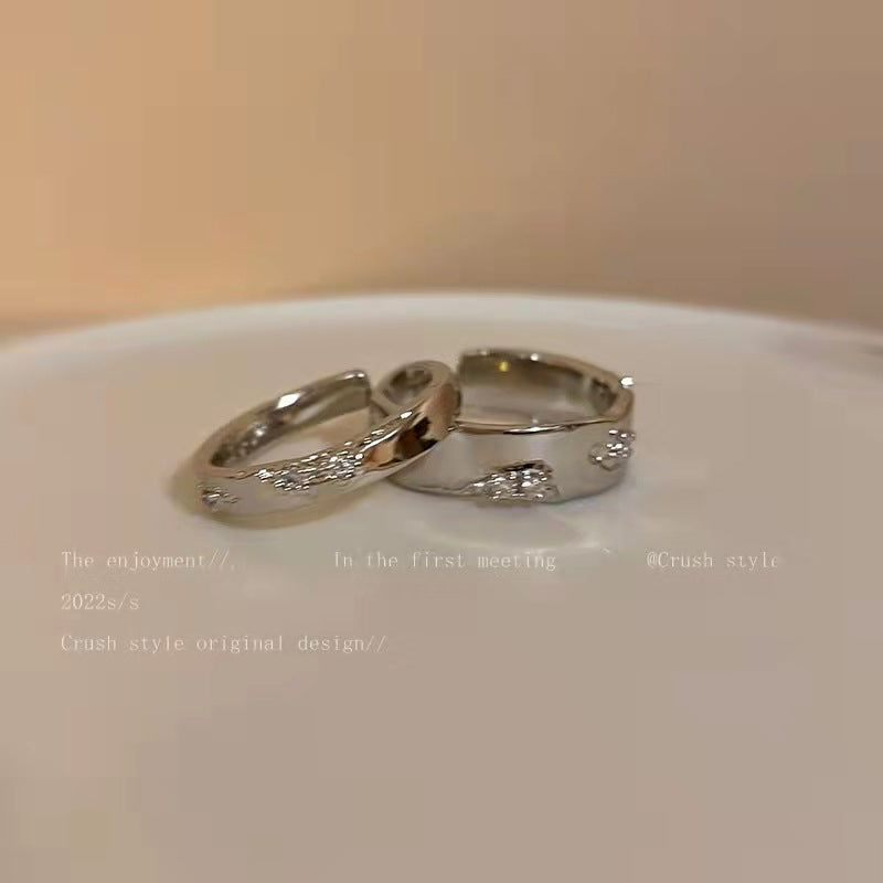 Micro-pave Zircon Open Adjustable Ring