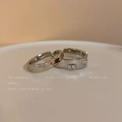 Micro-pave Zircon Open Adjustable Ring