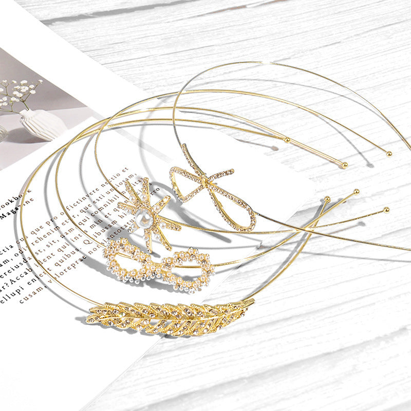 Bow Hair Band Fine Crystal Glass Accessories (Available)