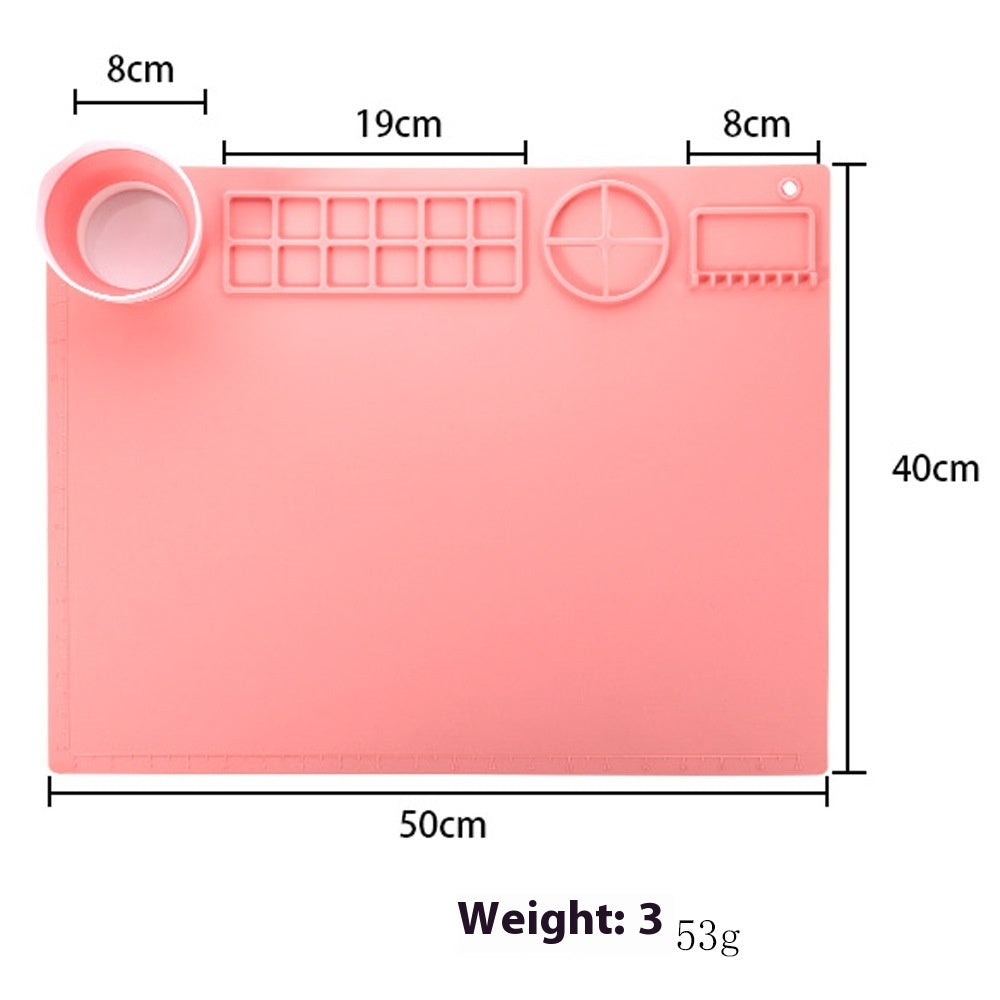 Silicone Double Bowl Painting Graffiti Oil Painting Mat