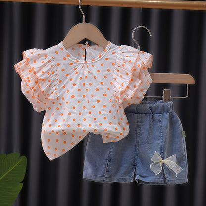 Children's Suit Women's Polka Dot Ruffles (available)