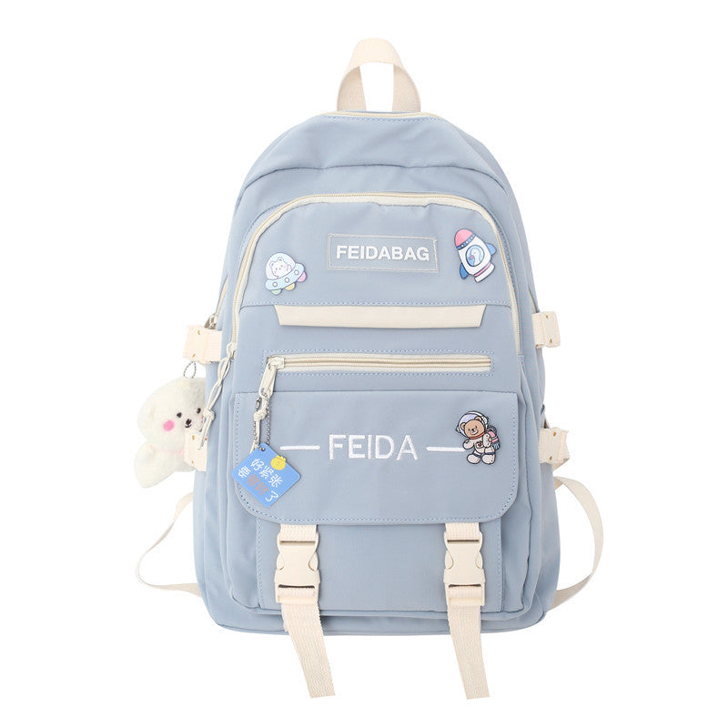 Elegant Mori Leisure Backpack Large Capacity Early High School Student Schoolbag