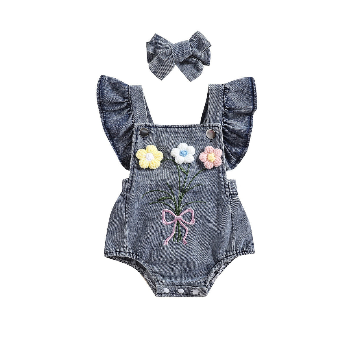 Triangle One-piece Romper Headscarf Cute(Available)