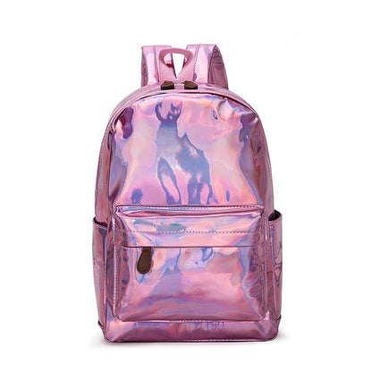 Reflective School Backpack with laser reflective finish, large storage compartments, padded shoulder straps, and ergonomic design for students