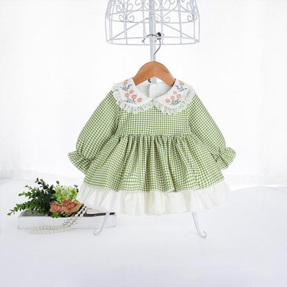 Girls Dress Casual Pastoral Style Children Long Sleeve Princess