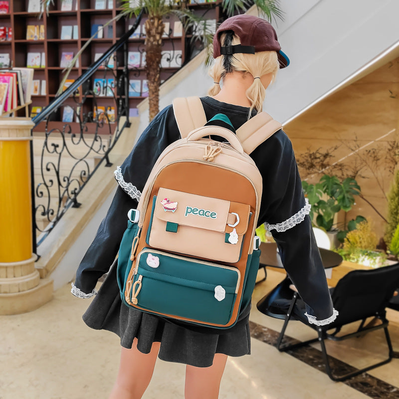 Women's Large Capacity Lightweight Simple Schoolbag