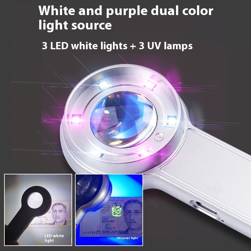 Led Magnifying Glass 60 Times HD Portable USB Charging