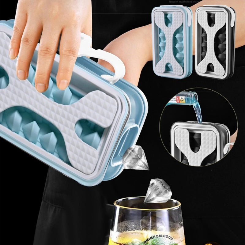 Portable Silicone Ice Ball Mold Ice Maker Water Bottle Ice Cube Mould Bottle Creative Ice Ball Diamond Curling Summer Kitchen Gadgets