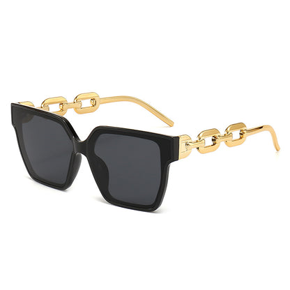 New Large Square Frame Men's And Women's Street Shot Fashion Sunglasses