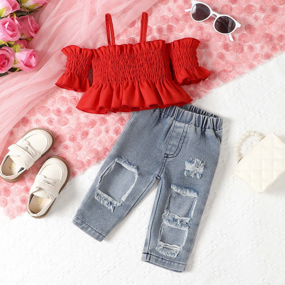 Girls Vest and Jeans Set Bangladesh - Small China Town