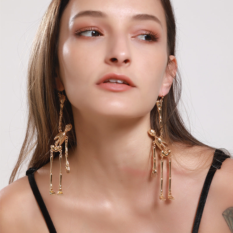 Skull alloy earrings earrings women (Available)
