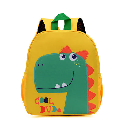 Kindergarten Ergonomic School Backpack with cartoon design, padded shoulder straps, breathable back panel, and lightweight construction for preschool children