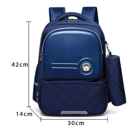 Girls Orthopedic School Backpack with ergonomic back support, waterproof nylon material, reflective strips, and large storage for school essentials