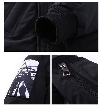 Boys Cotton-padded Clothes New Winter Clothes Medium And Large Children's Mid-length Cotton-padded Clothes Children's Cotton Wadded Jacket Winter Thickness Korean Coat