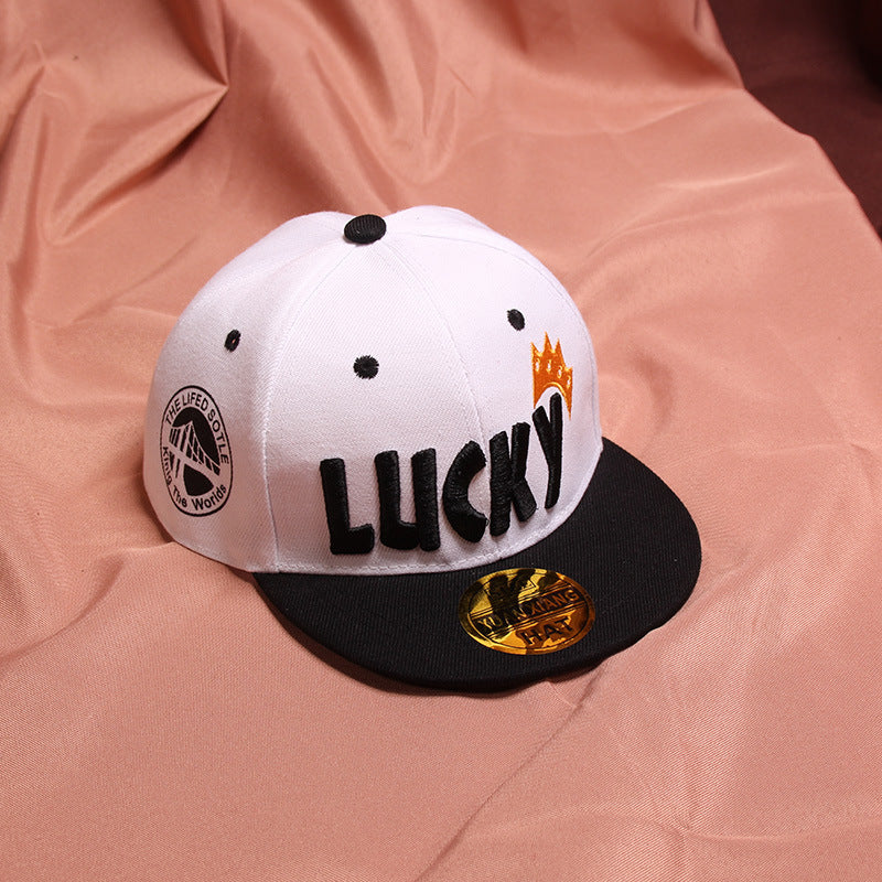 Children's Baseball Cap Tide Hiphop Flat Brim Peaked Cap (Available )