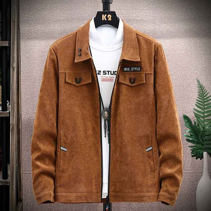 Men's Hong Kong Style Jacket Autumn Handsome Functional Lapel