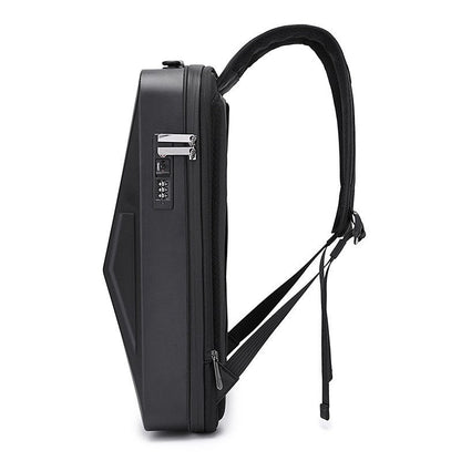 Men's 14-inch Computer Bag With Scalable Hard Shell Business Backpack