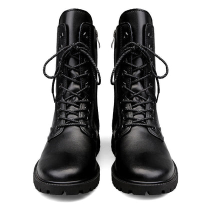Men's Zipper High Top British Soft Sole Leather Martin Boots