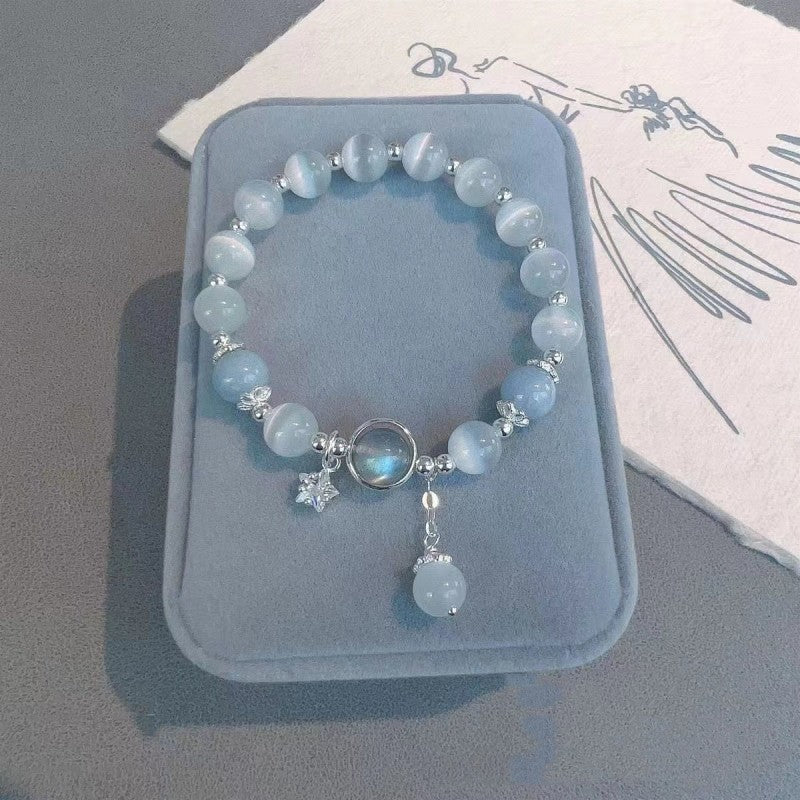 Cat's Eye Stone Crystal Bracelet Advanced Accessories