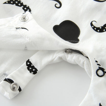 Baby bow gentleman climbing suit  (Available)