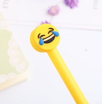 Creative cartoon cute expression black gel pen full needle pen gel pen advertising pen primary school stationery
