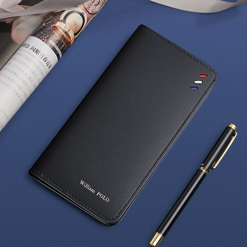 Men's Emperor Paul Long Leather Wallet  Gift Box Packaging