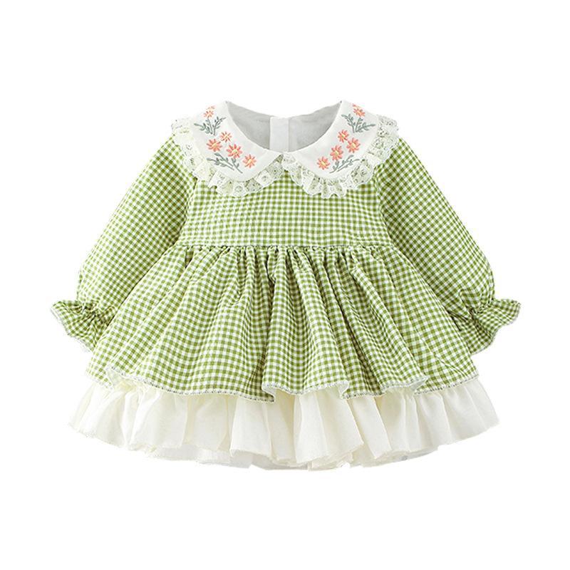 Girls Dress Casual Pastoral Style Children Long Sleeve Princess