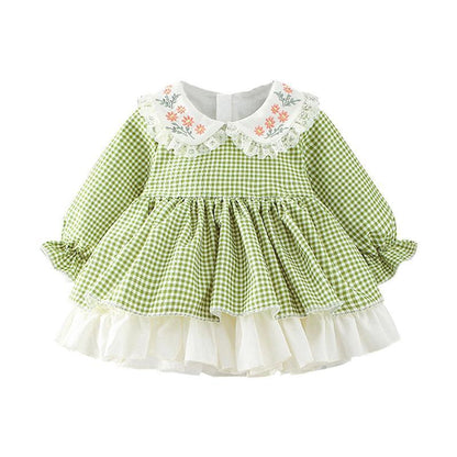 Girls Dress Casual Pastoral Style Children Long Sleeve Princess