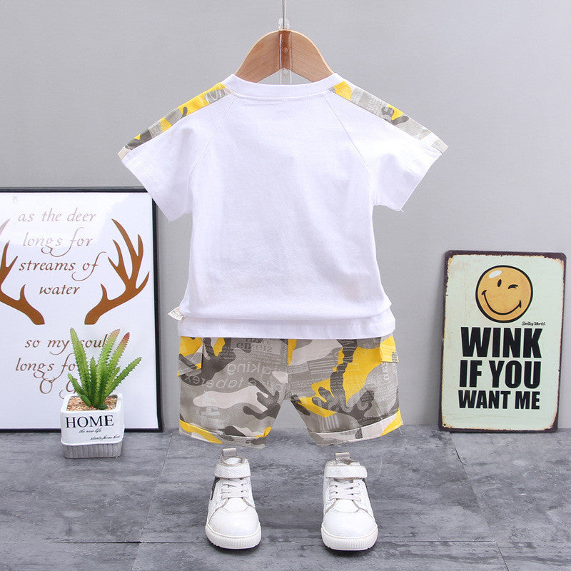Boys' Casual Children's Children's Clothing Casual Short-sleeved Shorts (Available)