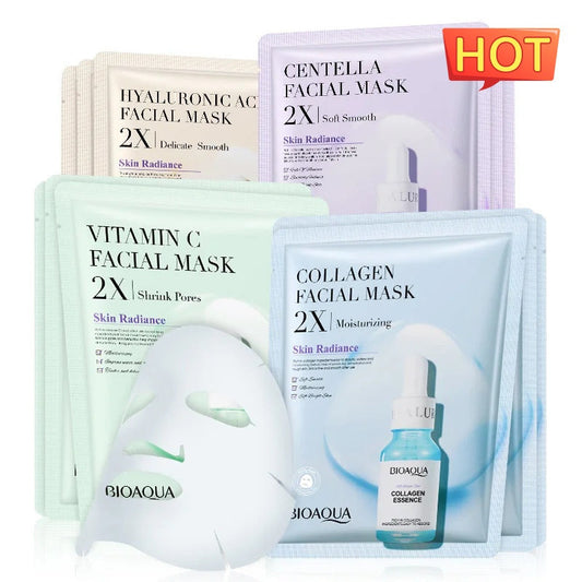 Collagen Face Mask Moisturizing Firming Face Sheet Mask Hyaluronic Acid Facial Masks Beauty Skin Care Gel Skin Care (Available)