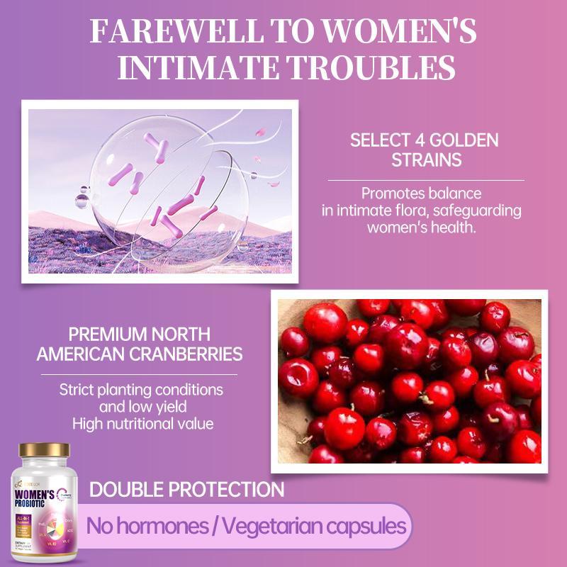 Bronson's Women's Probiotics Contain The Prebiotic Cranberry D-mannose To Support Healthy Digestion, Immunity, And Urinary Tract Care.