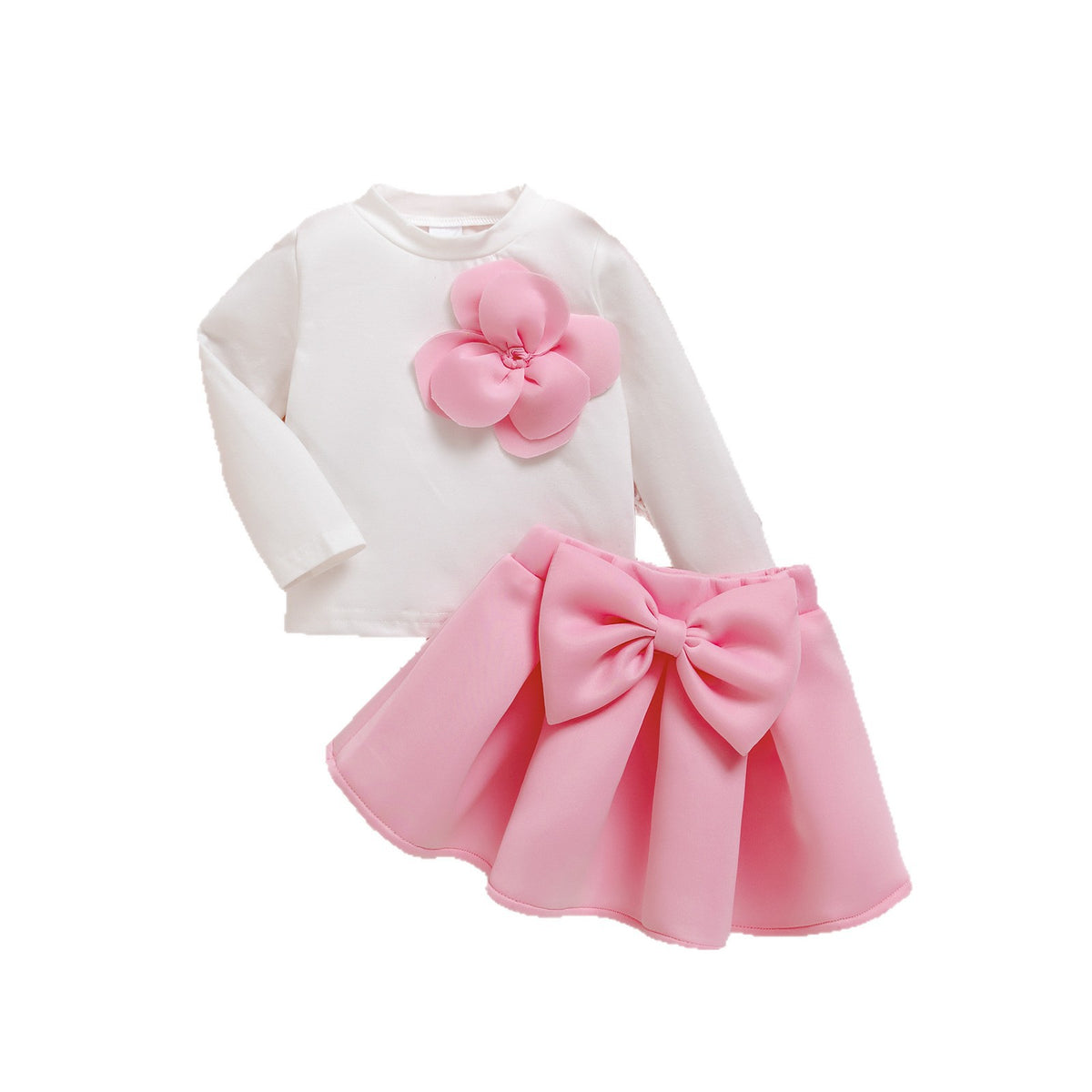 Big Bow Short Skirt Cute Princess Style Two-piece Set