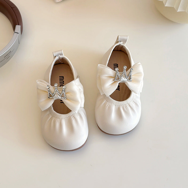 Fashion Soft Bottom Children's Princess Little Girl Baby Leather Shoes