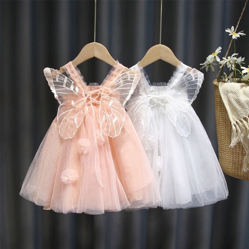 Girls Butterfly Puff Dress Bangladesh - Small China Town