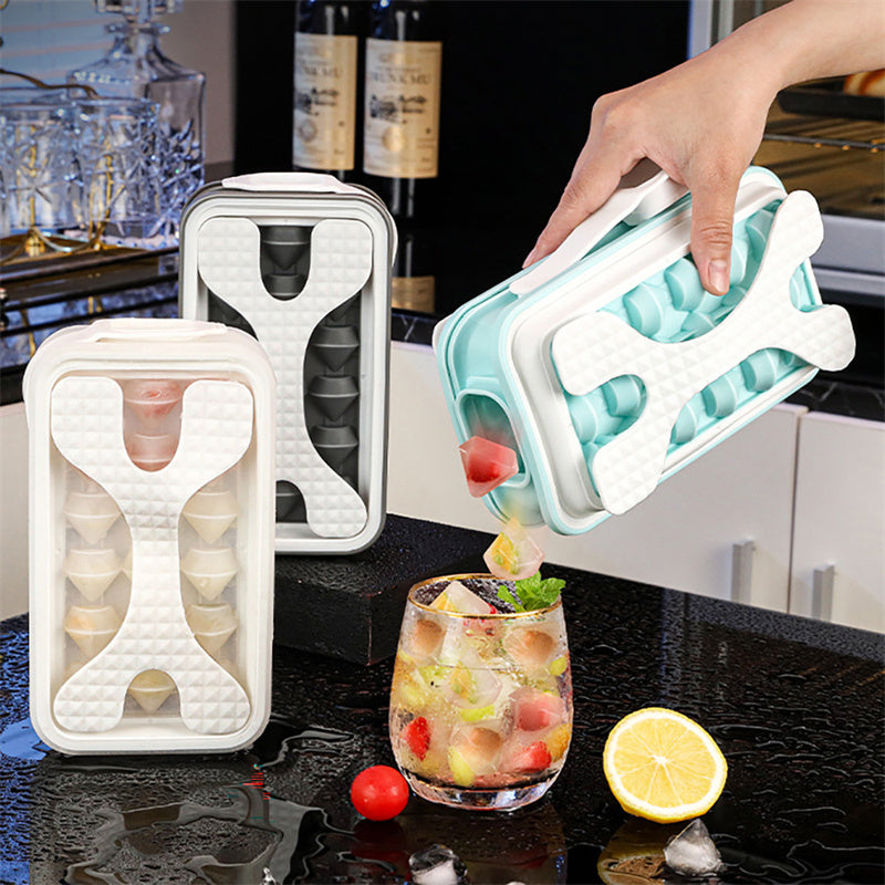 Portable Silicone Ice Ball Mold Ice Maker Water Bottle Ice Cube Mould Bottle Creative Ice Ball Diamond Curling Summer Kitchen Gadgets