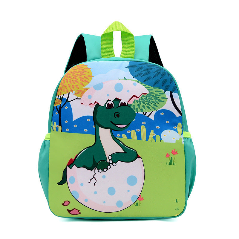 Kindergarten Ergonomic School Backpack with cartoon design, padded shoulder straps, breathable back panel, and lightweight construction for preschool children