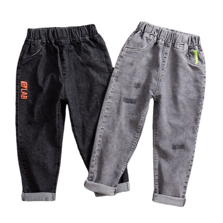 Children's Jeans Thin Loose Trousers (Available)