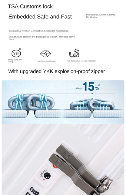 Carrier 28-inch Large Size Luggage 30/32/36/50 inch Explosion-proof Five Wheels  Brake Travel Suitcase Thickened PC Material