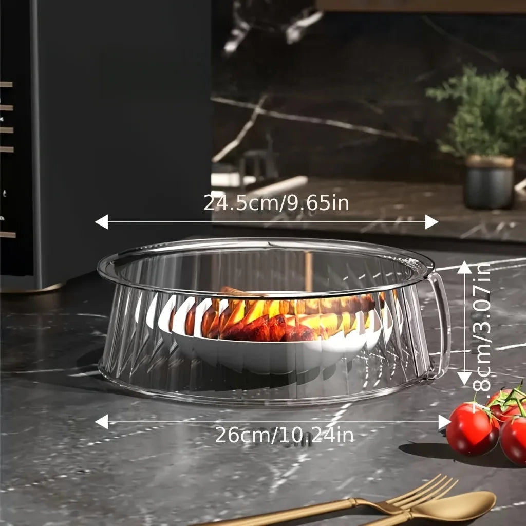 Household Food Insulation Cover Thermal Microwave Oven Cover Kitchen Tabletop Dust Proof Stackable Vegetable and Fruit Platter