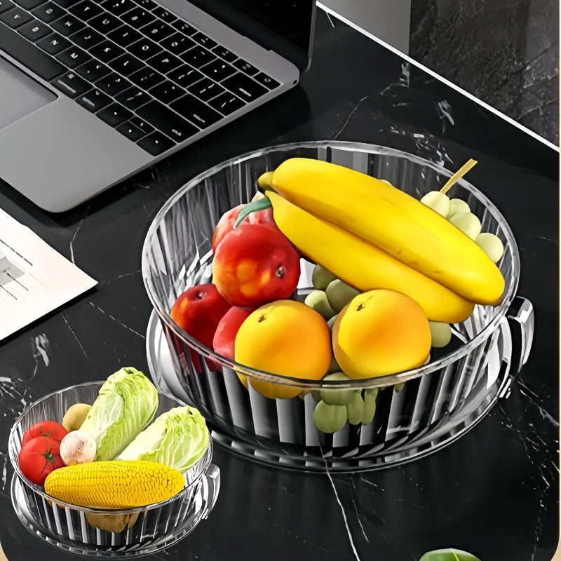Household Food Insulation Cover Thermal Microwave Oven Cover Kitchen Tabletop Dust Proof Stackable Vegetable and Fruit Platter